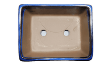 Load image into Gallery viewer, Aven's Serenity Garden - Rectangular Ceramic Japanese Bonsai Pot Blue-Green Glazed Vessel - Aven's Serenity Garden