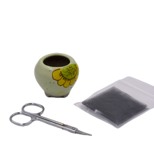 Load image into Gallery viewer, Green Tapered Ceramic Shito Bonsai Pot - Aven's Serenity Garden