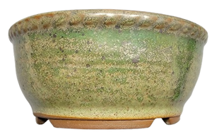 Round, Glazed-Ceramic Bonsai Pot | 4.75" Wide Japanese Vessel - Aven's Serenity Garden