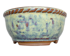 Round, Glazed-Ceramic Bonsai Pot | 4.75" Wide Japanese Vessel - Aven's Serenity Garden