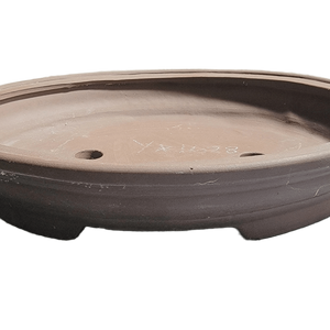 Ceramic Oval Pot | Yixing Bonsai pot | 9in Shallow Ceramic Container - Aven's Serenity Garden