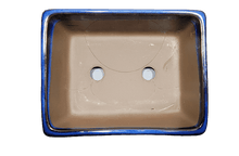 Load image into Gallery viewer, Aven&#39;s Serenity Garden - Rectangular Ceramic Japanese Bonsai Pot Blue-Green Glazed Vessel - Aven&#39;s Serenity Garden
