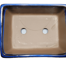 Load image into Gallery viewer, Aven&#39;s Serenity Garden - Rectangular Ceramic Japanese Bonsai Pot | Deep Blue Glazed Vessel - Aven&#39;s Serenity Garden
