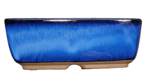 Load image into Gallery viewer, Aven&#39;s Serenity Garden - Rectangular Ceramic Japanese Bonsai Pot Blue-Green Glazed Vessel - Aven&#39;s Serenity Garden
