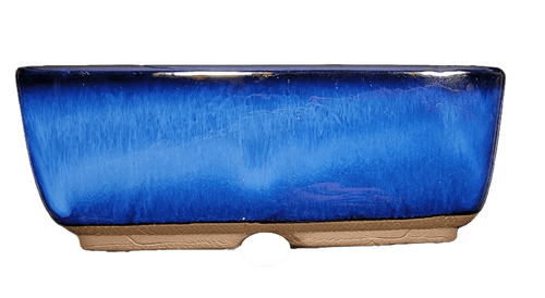 Aven's Serenity Garden - Rectangular Ceramic Japanese Bonsai Pot Blue-Green Glazed Vessel - Aven's Serenity Garden