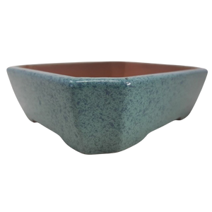 Rectangular Yixing Bonsai Pot | 6.5" Hexagonal Glazed Pot - Aven's Serenity Garden